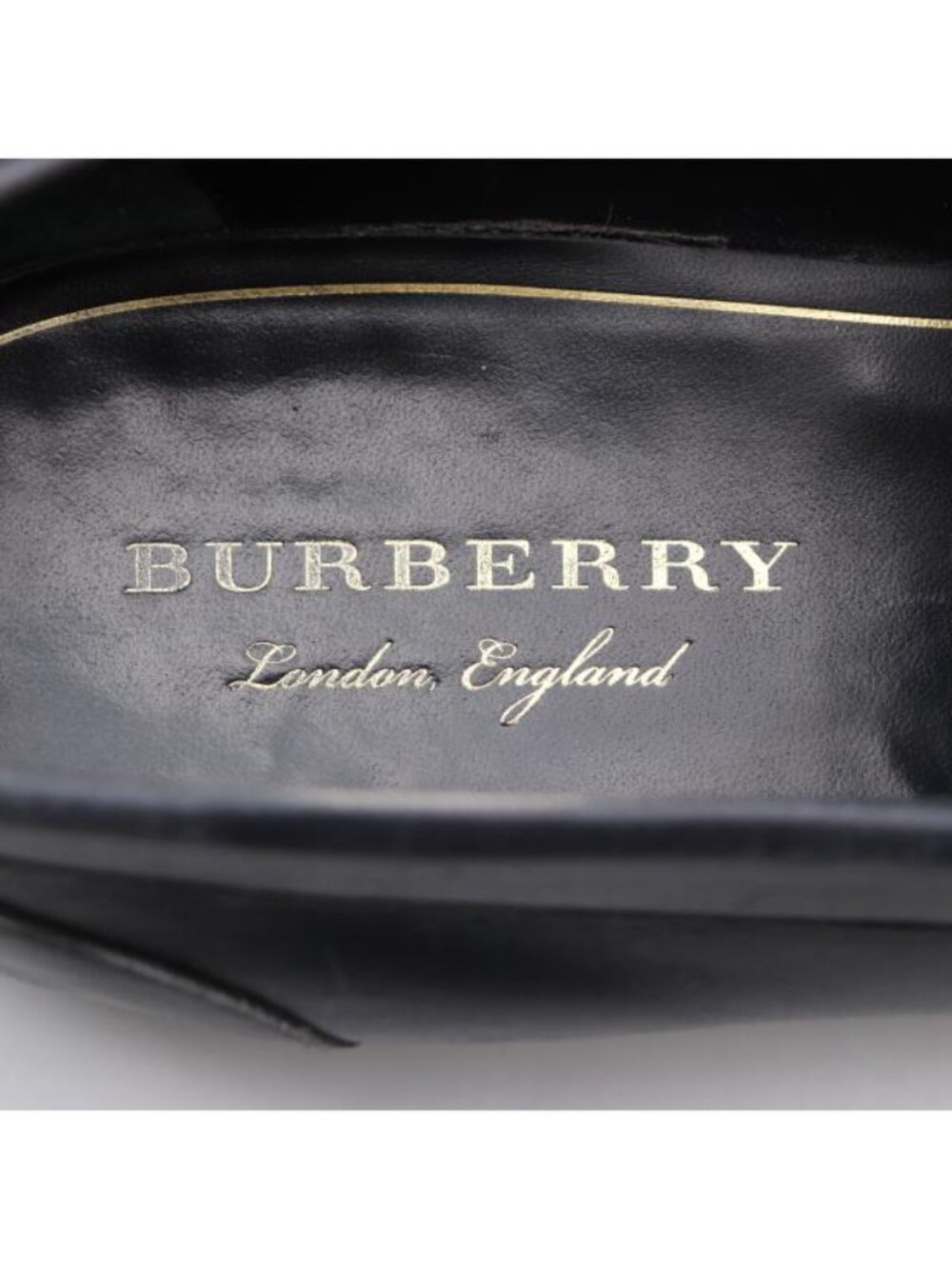 Burberry Kiltie Bedmoore Fringe Men’s EU 44 Leather Loafers Navy/ Brown Italy - Picture 10 of 14